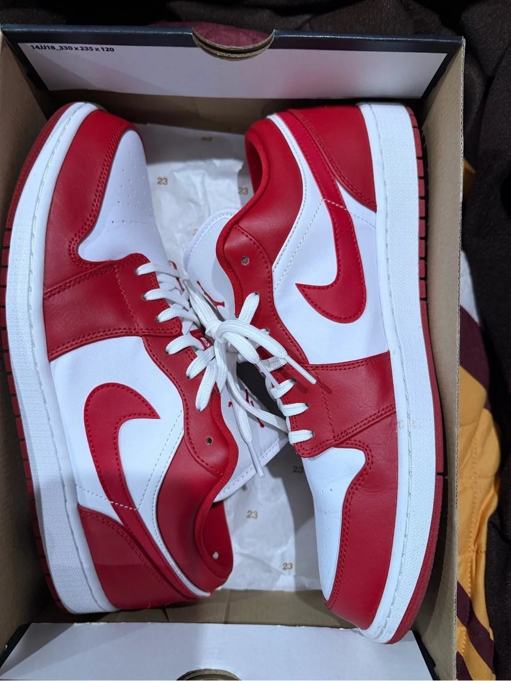 Jordan Air Jordan 1 Low - Sail, Gym Red, University Gold